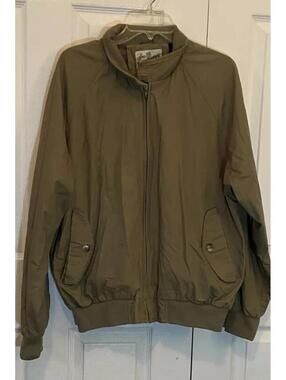 Sears Roebuck Co Vintage Jacket Khaki Zipper Large